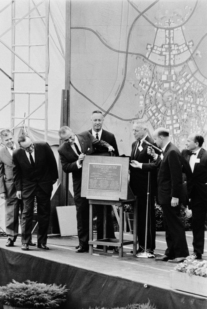 Lyndon B. Johnson dedicating campus