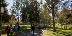 Students in Aldrich Park