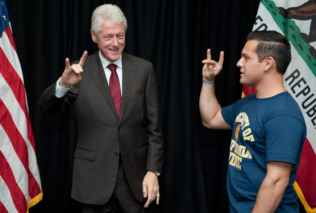 Jose Quintana with Bill Clinton