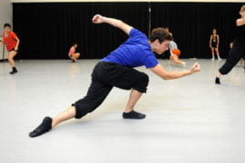 UCI dance students during an exercise