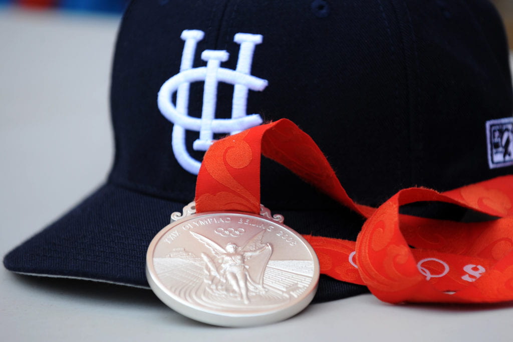 UCI Hat with a silver medal