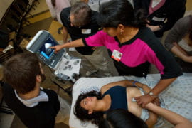 Student learn how to give ultrasounds