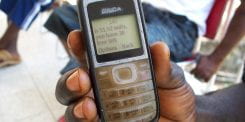 Sierra Leone resident transfers funds via cell phone