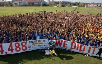 The 4,488 players of the world record dodgeball game