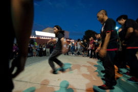 Dance Crews outside during Shocktoberfest