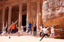 Olive Tree Initiative students in front of Petra