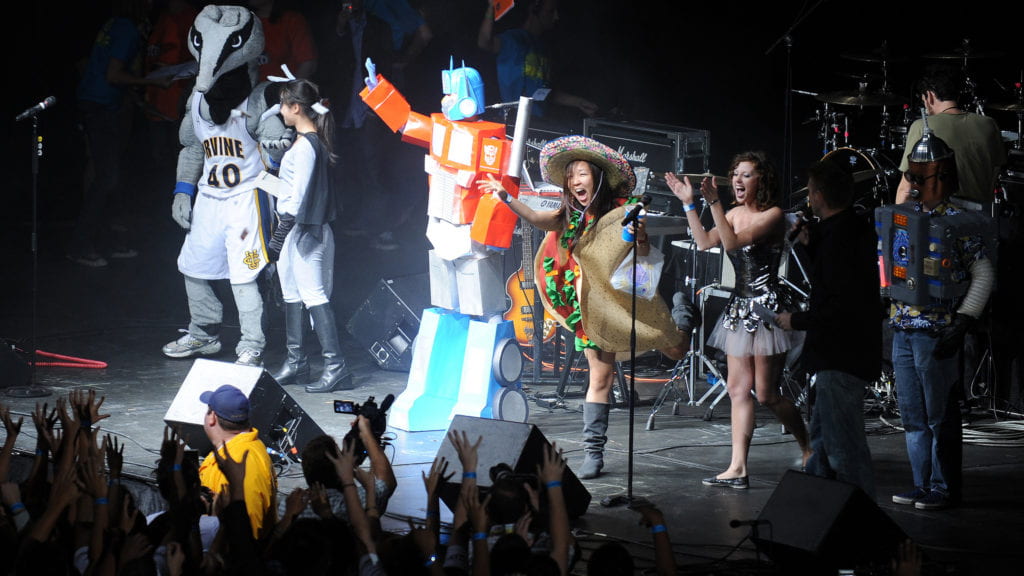 Andrew Mitsuhashi, dressed as Optimus Prime