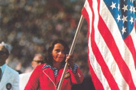 At the opening ceremony of the 1972 Olympics in Munich, Olga became the first woman to carry the American flag for the U.S. team.