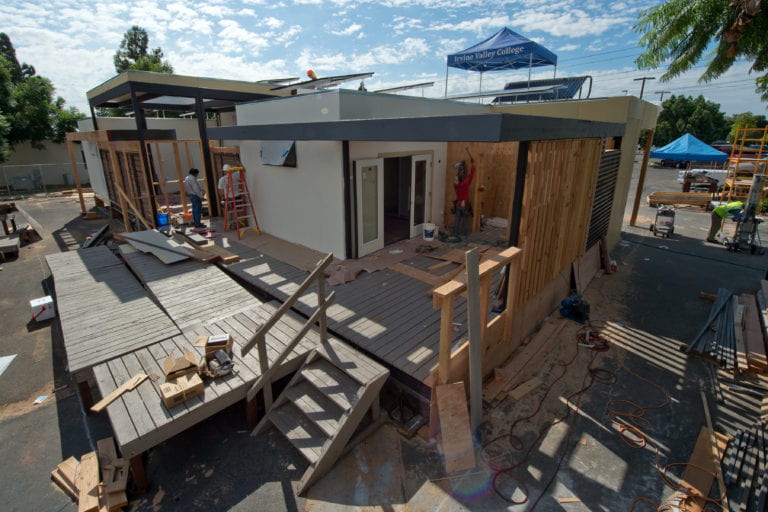 SoCal team invites media to tour poppy-inspired solar home designed for national competition