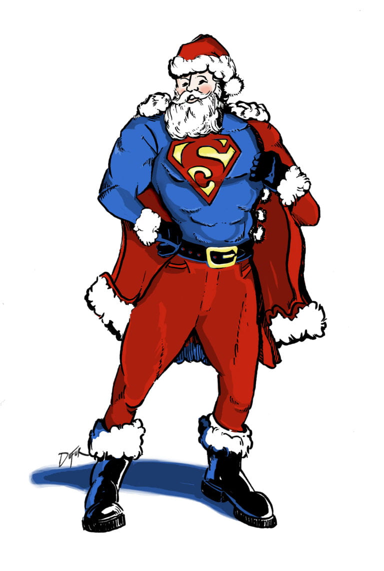 Santa vs. superheroes