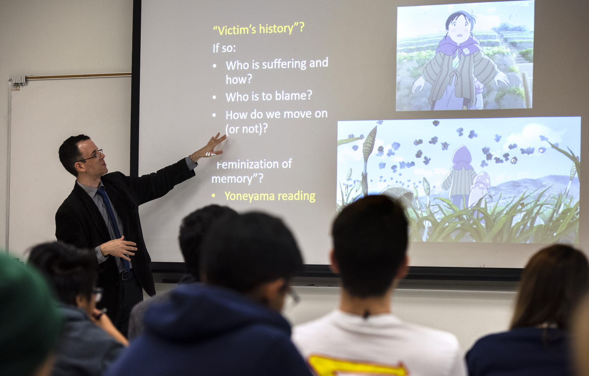 UCI instructor Kenneth Provencher introduced an anime class to the Department of Film & Media Studies.