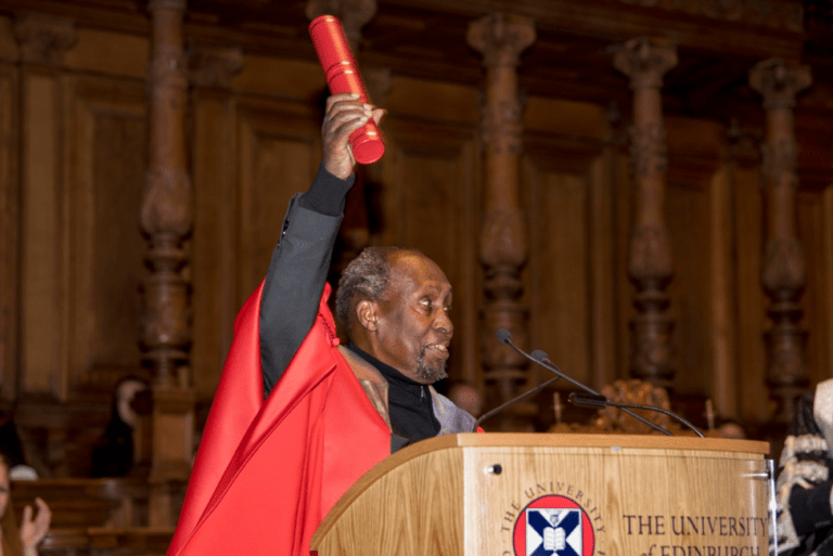 Ngugi wa Thiong’o receives honorary Doctor of Letters from the University of Edinburgh