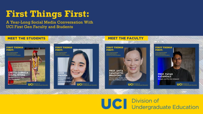 UCI  launches initiative pairing first-gen faculty with first-gen students