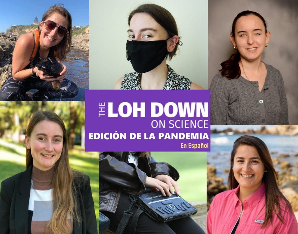 The Loh Down on Science logo and 6 students who are writers on the show