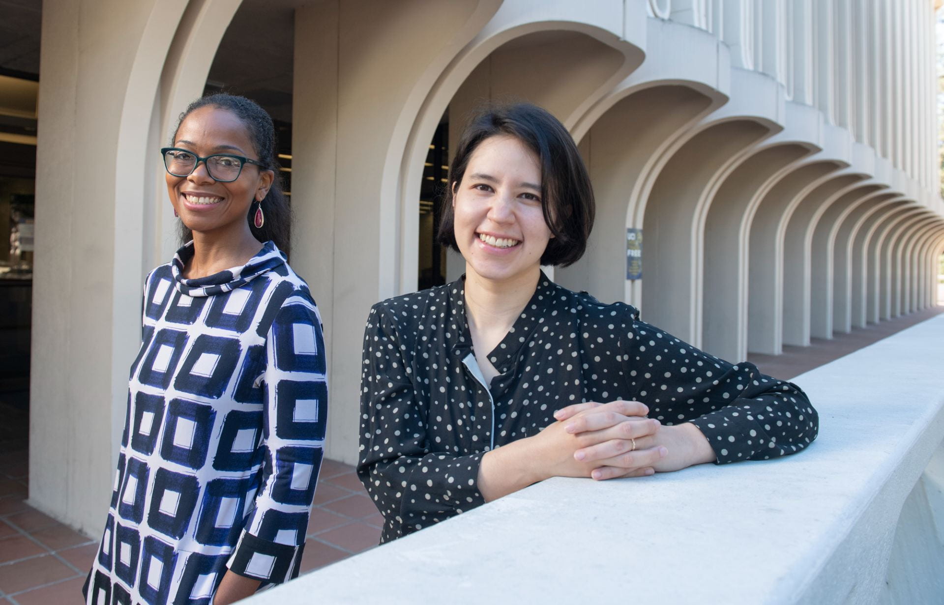 Photo of two UCI graduate students who received AAUW fellowships.