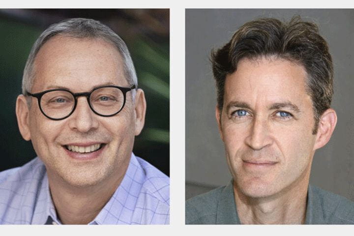 UCI Law professors Rick Hasen, left, and David Kaye will direct Fair Elections and Free Speech Center.