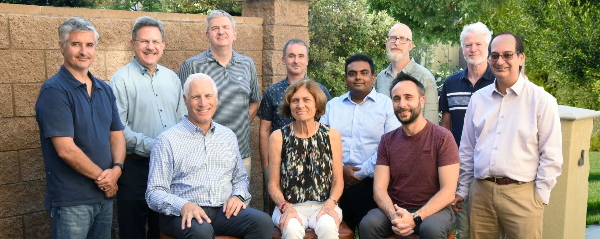The UCI research team is directed by (seated, from left) Frank LaFerla, Andrea Tenner and Kim Green. Other investigators include (standing, from left) Marcelo Wood, Arthur Lander, Grant MacGregor, Ian Smith, Vivek Swarup, Craig Stark, Andre Obenaus and Ali Mortazavi.