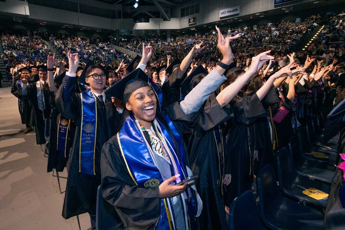Celebrations from 2023 UCI commencement.