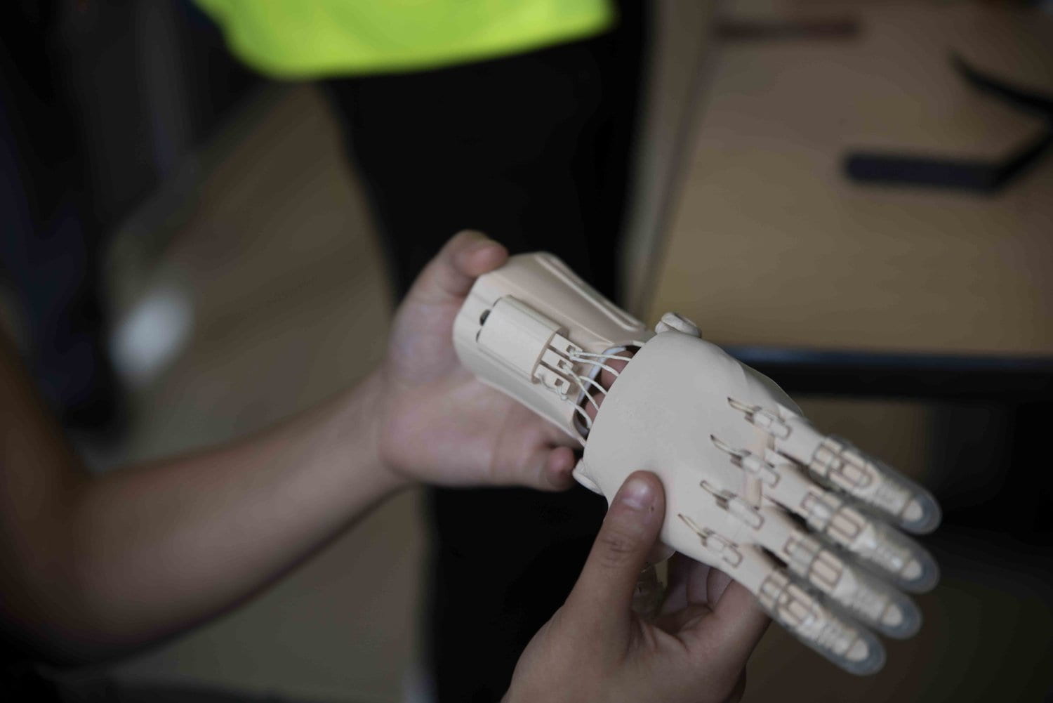 High school robotics students from Cleveland used a 3D printer to create this prosthetic hand.