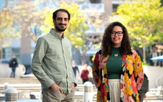 Shayan Doroudi and Nia Nixon, assistant professors of education