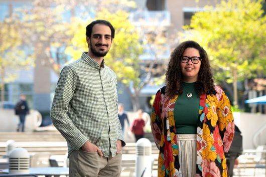 Shayan Doroudi and Nia Nixon, assistant professors of education