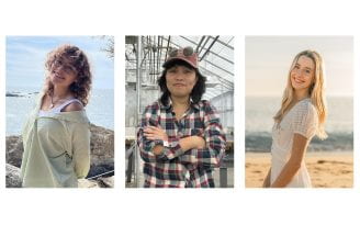 The 2024 Climate Action Fellows are, from left, Jazmín Romero, Angelu Lesaca and Kendall Lankford.