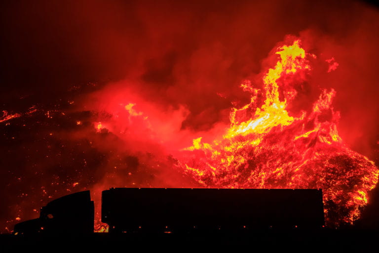 incêndio florestal na Califórnia